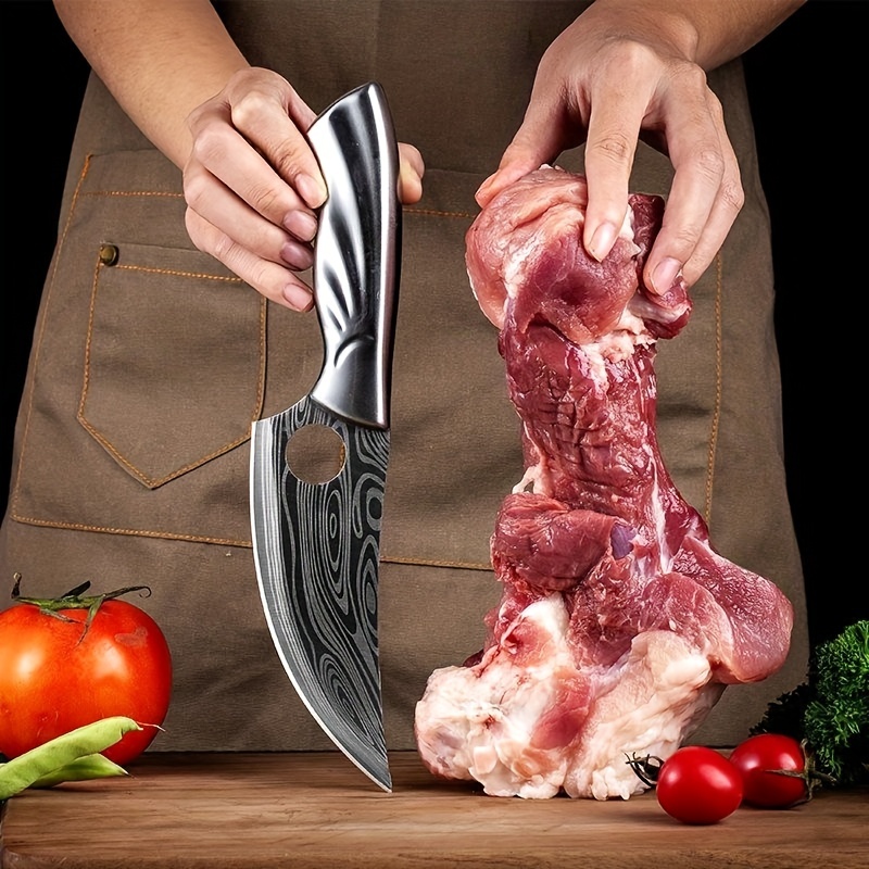 Cuchillo japonés, cuchillo de cocina Santoku de 7 pulgadas, cuchillo de  chef japonés profesional forjado a mano, cuchillo afilado de acero de alto