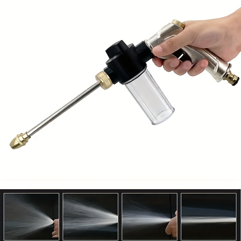 1L Car Wash Foam Tank with Water Gun Car Wash Machine Nozzle Sprayer Garden  Watering Cleaning Cleaning Tool