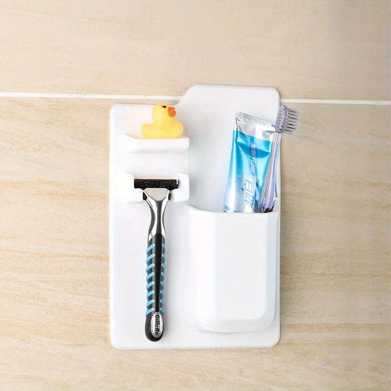 Toothbrush & Razor Holder Silicone Toothbrush Holder Shower Razor