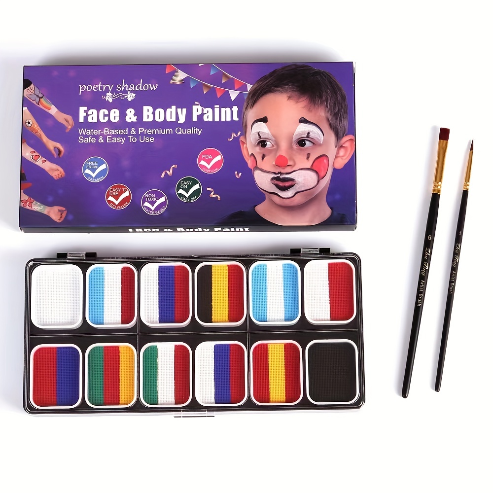 CCBeauty Orange Eye Black Baseball, Face Body Paint Stick Oil, EyeBlack  Colors for Sports Softball Football, Hypoallergenic Kids Face Painting Kit  for