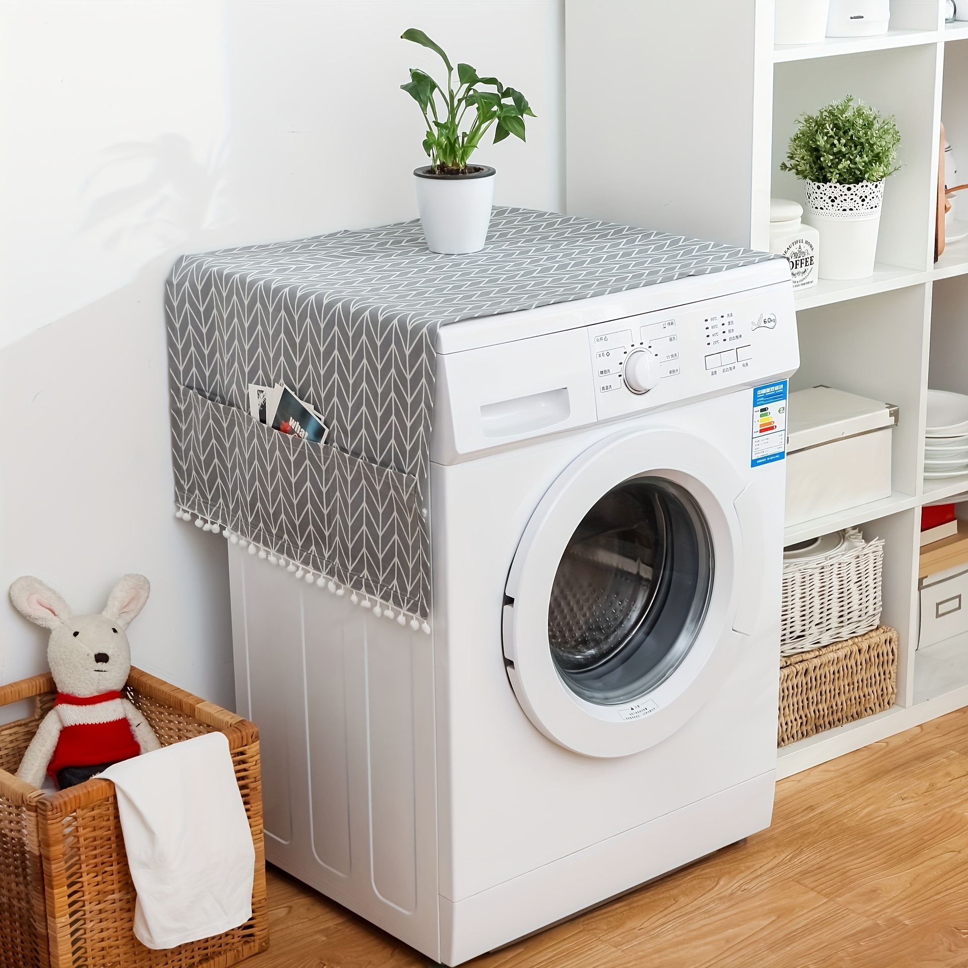 Capa para Máquina de Secar Roupa Lavar com Abertura Frontal