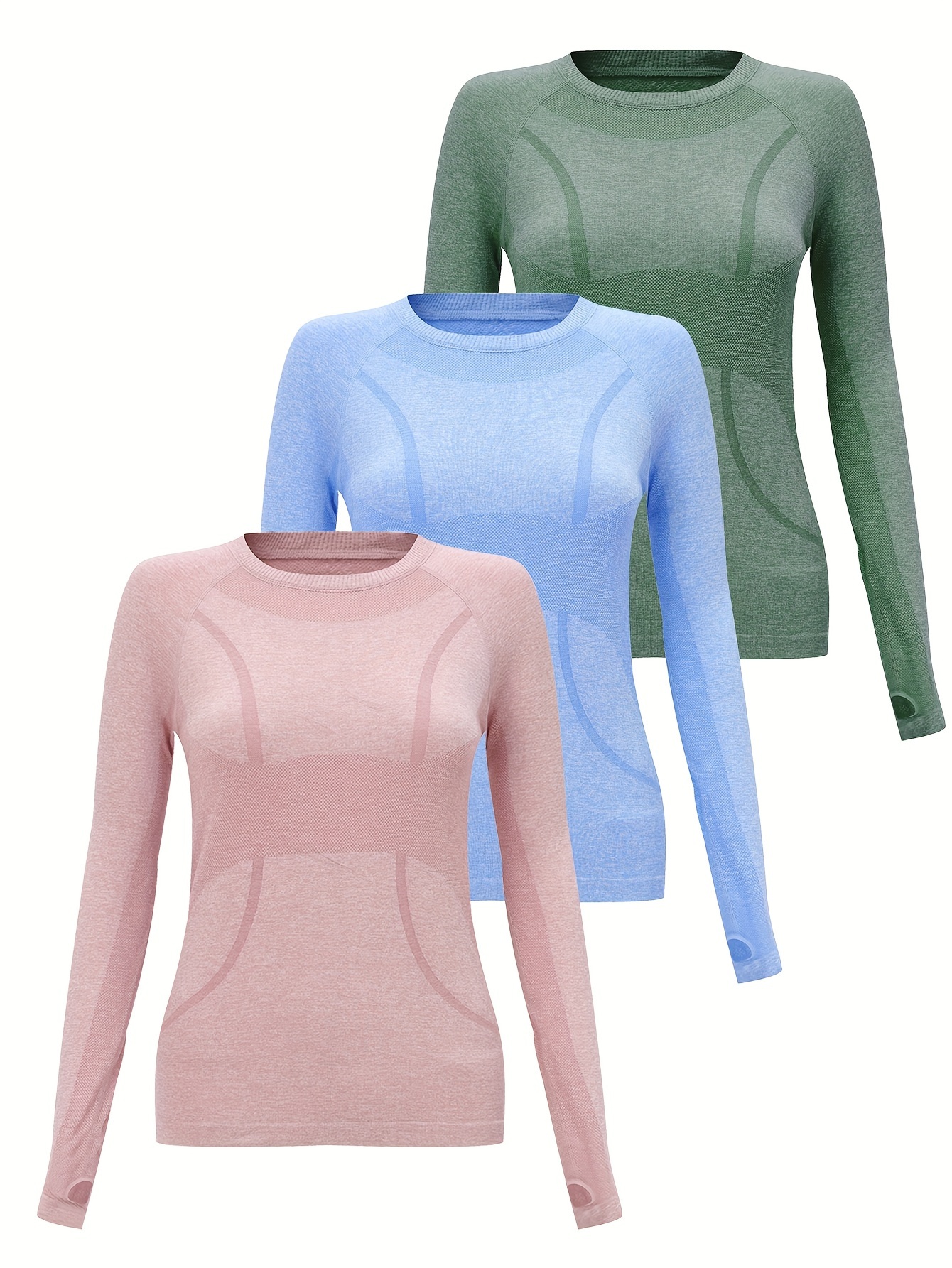 Women's Solid Color Long Sleeve T-Shirt, Half Zip Slim Sports T-Shirt,  Women's Tops