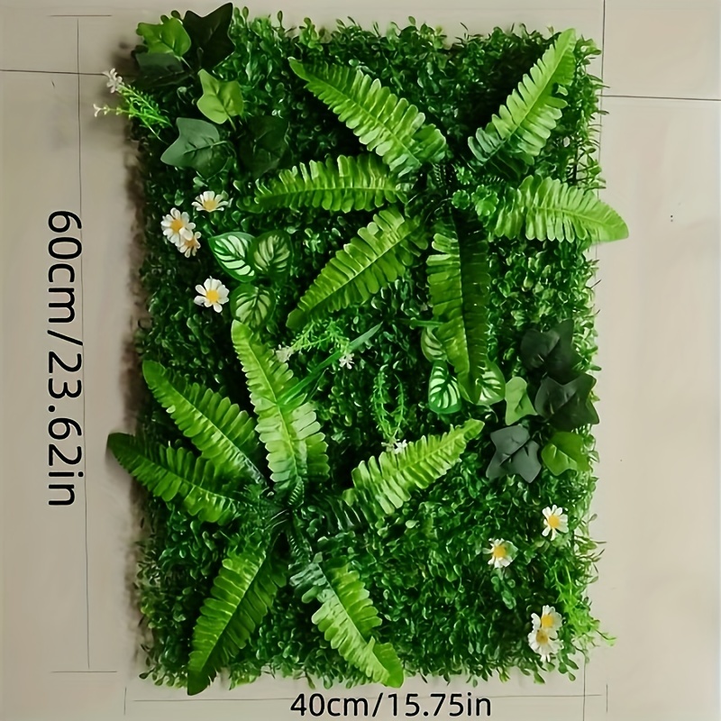 Pack de 6 murs végétaux artificiels 60 x 40 cm