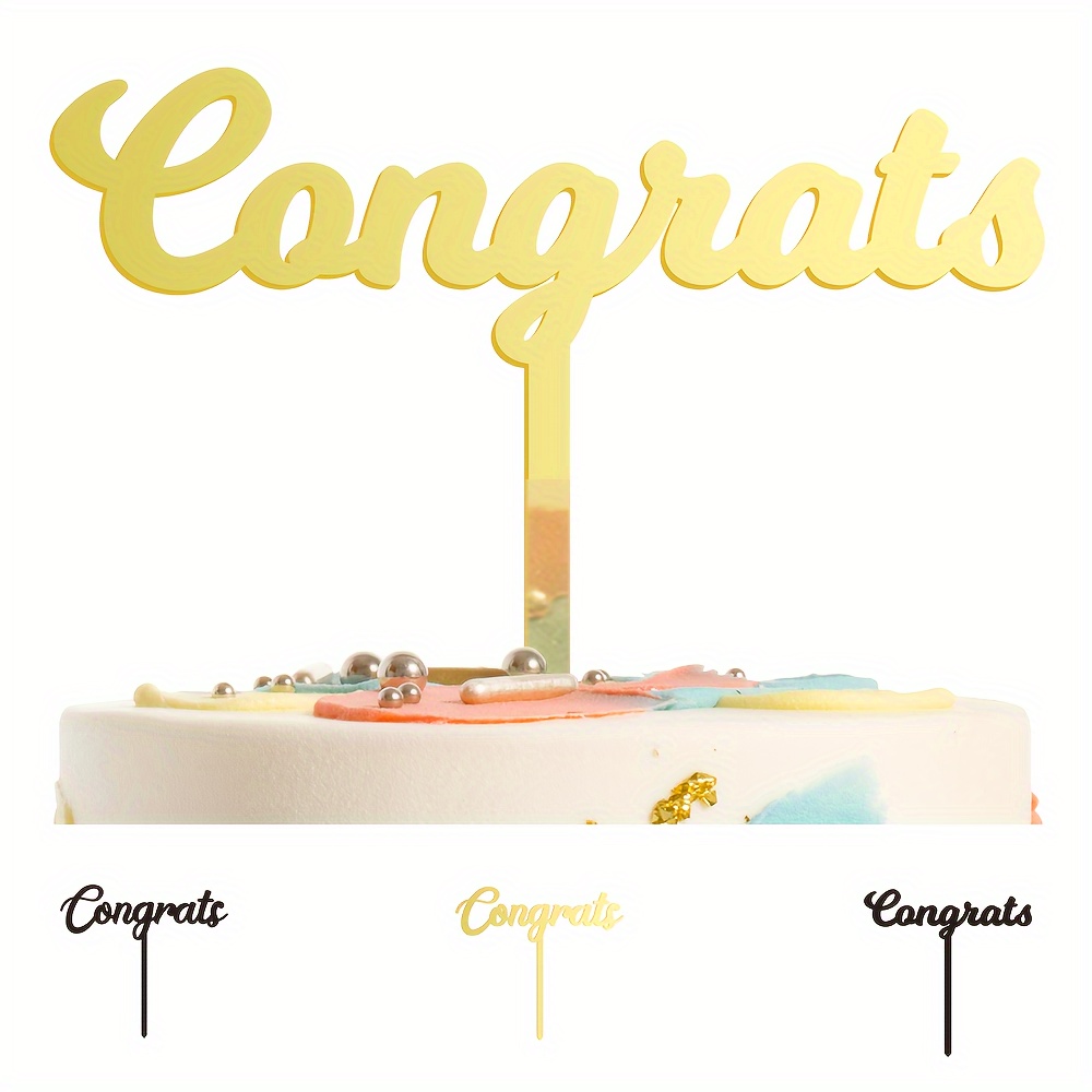 Cake Topper Di Congratulazioni - Resi Gratuiti Entro 90 Giorni - Temu Italy