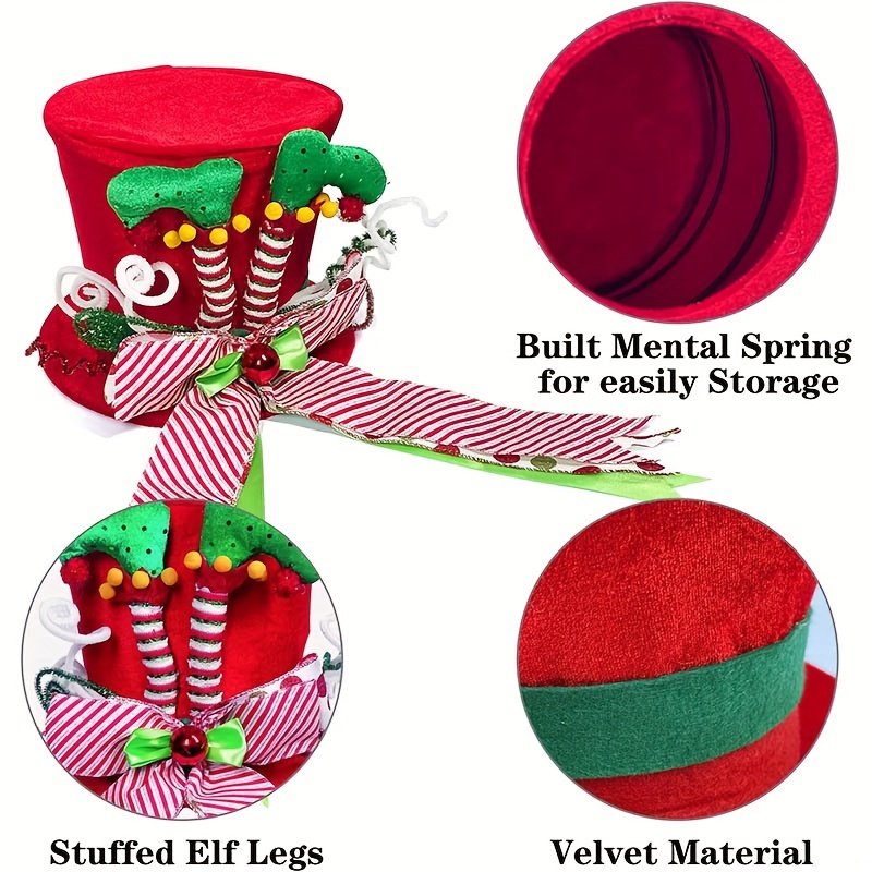 Christmas Elf Tree Topper Red Hat – momhomedecor