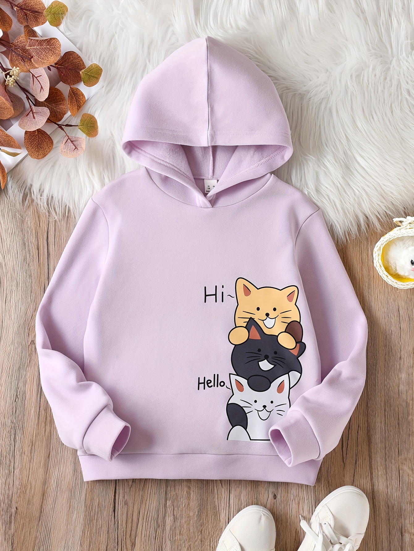 Kids cat outlet hoodie