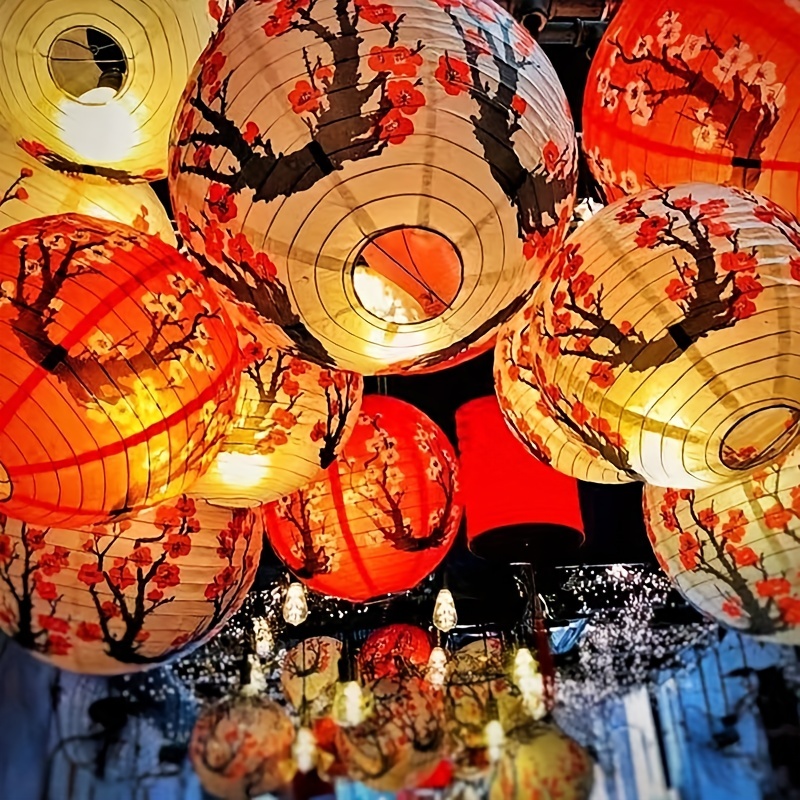 Chinese Lanterns Japanese Asian New Year Red Lamps Festival 3d