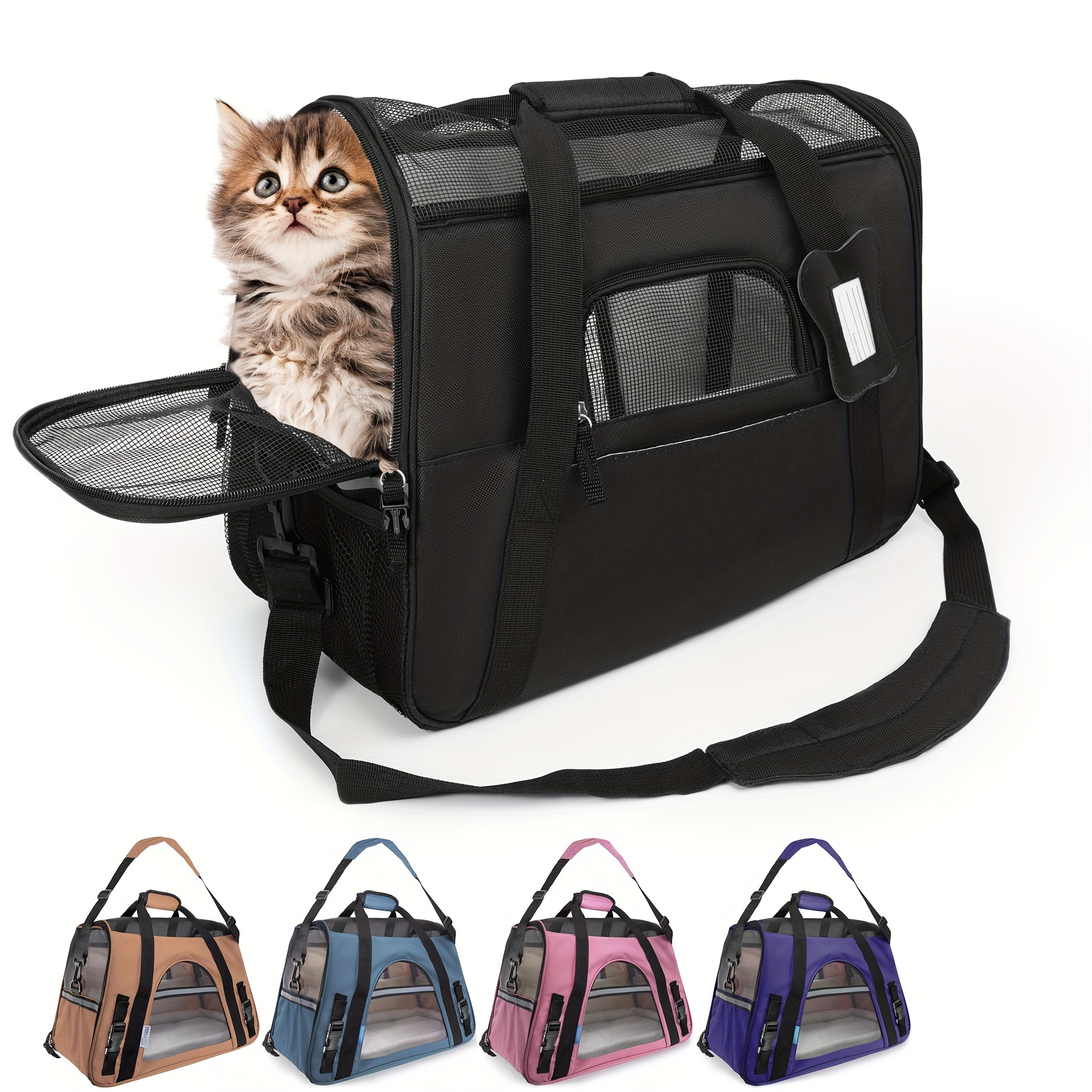 Travel In Style With This Soft & Transparent Pet Carrier - Perfect For Cats  & Puppies! - Temu