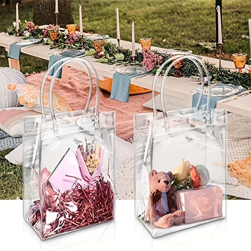 Source Clear Gift Bags with Handle Reusable Plastic Small Gift Wrap Tote  Candy Bags for Bride To Be Party Favors Wedding Birthday on m.