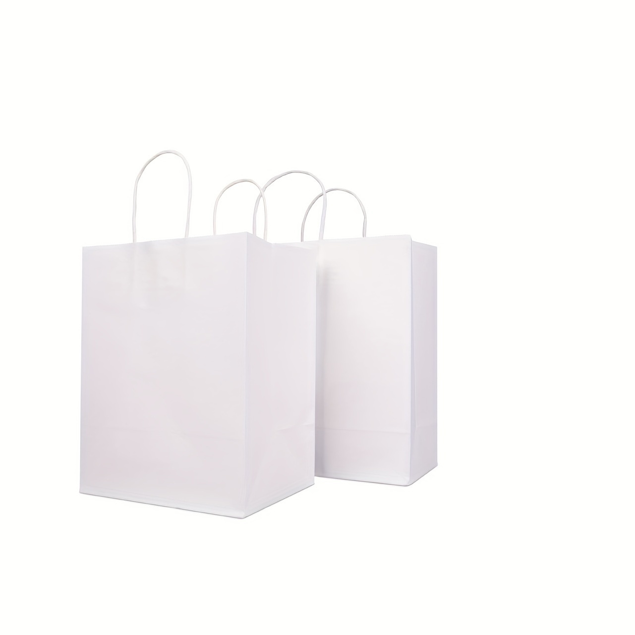 Plain Small Paper Bags Handles Cream White Paper Bags Tote - Temu