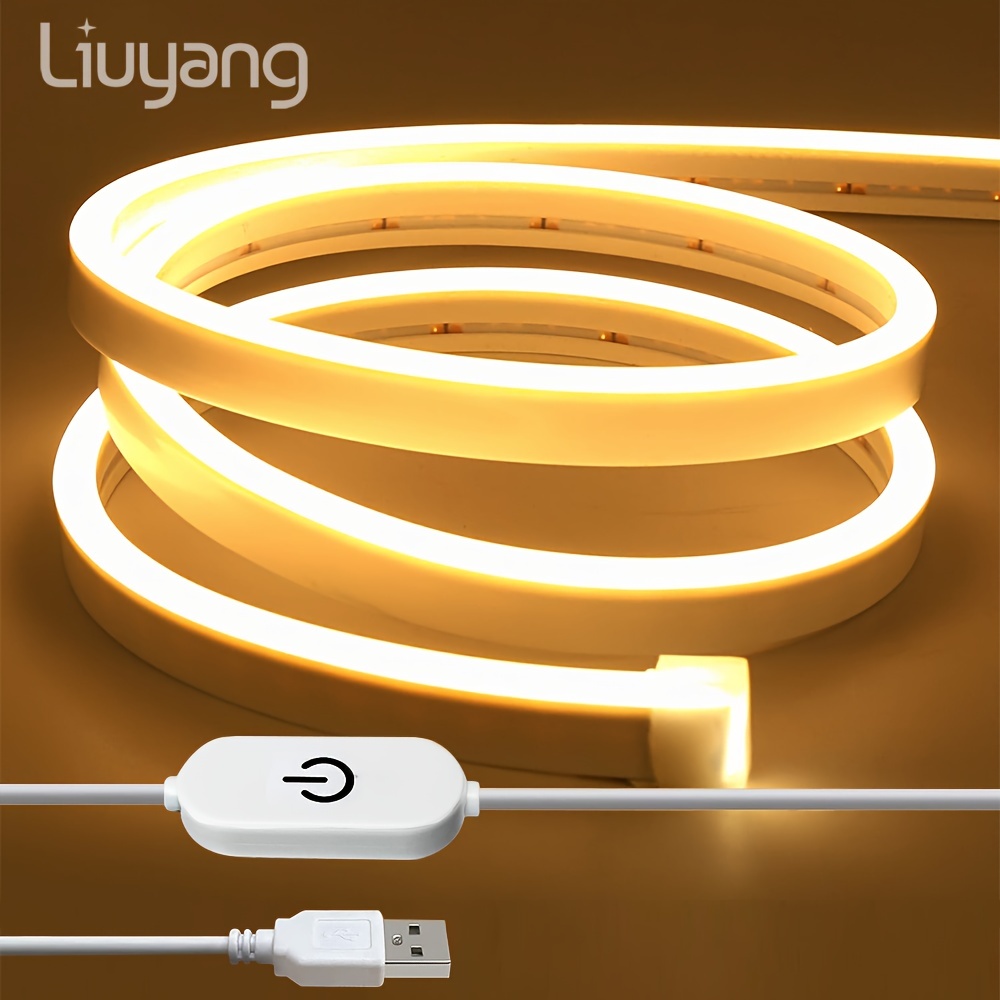 Fil LED fluorescent lumineux en fil EL flexible 10 m de corde fluo étanche,  bande LED stroboscopique pour décoration de fête (jaune) (1 pièce)