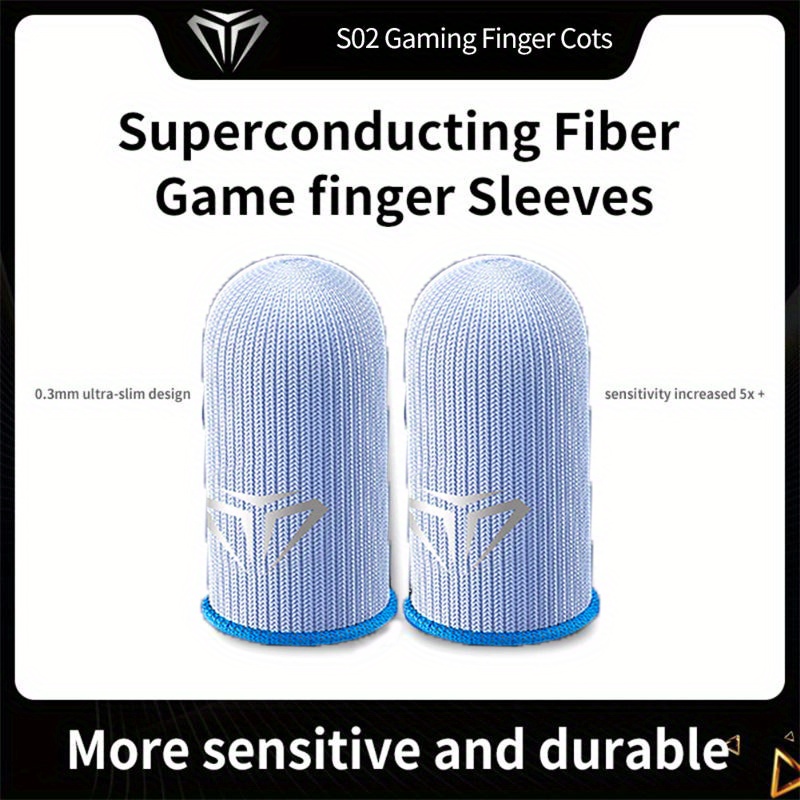 2pcs Jeu Fingertip Gants Gamer Écran tactile Finger Sleeve Gaming Finger  Cover