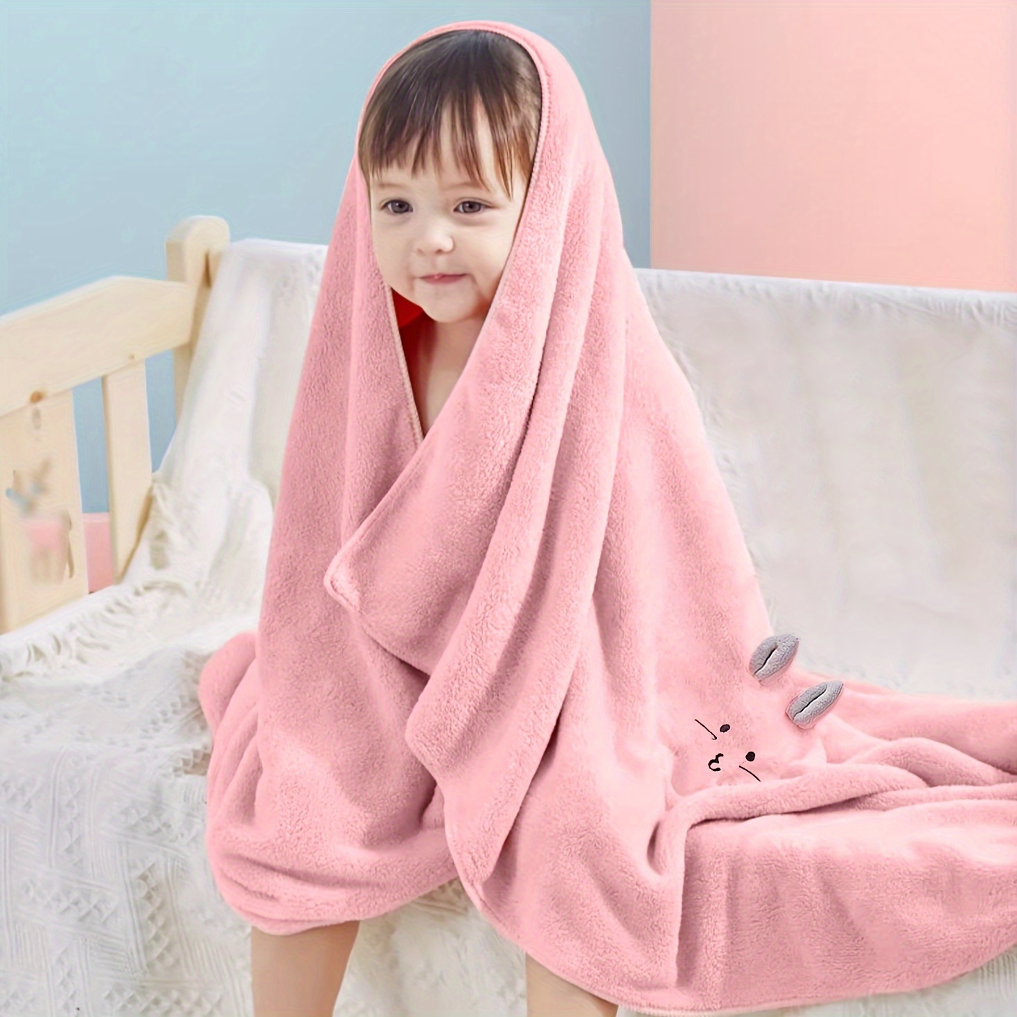 Mother's Choice Toallas de bebé con capucha para recién nacido, algodón  suave y absorbente, toalla de baño grande para bebés y niños pequeños