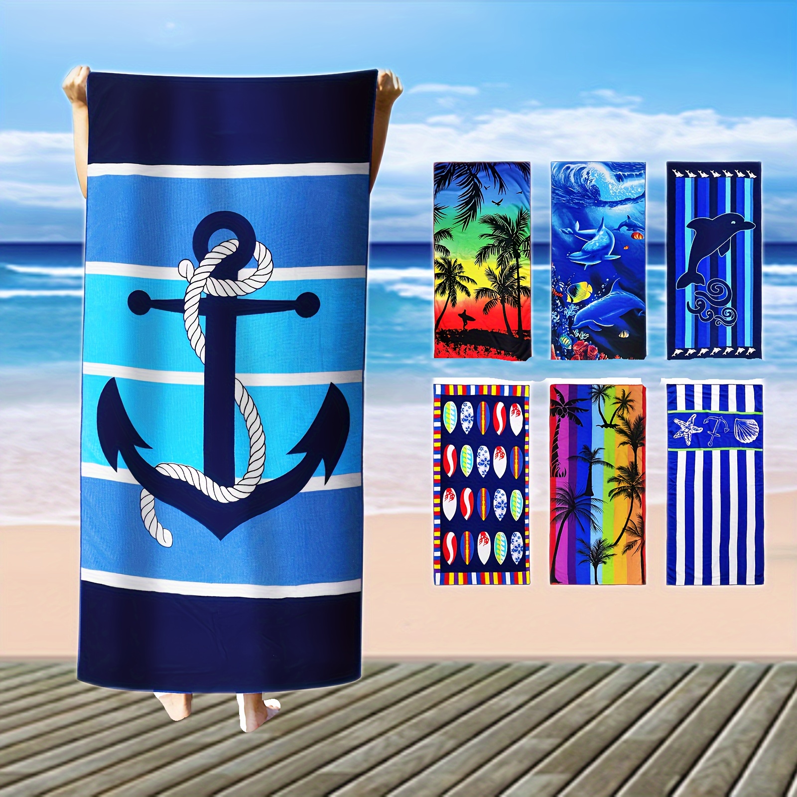 Toallas de playa de microfibra personalizadas de gran tamaño con hojas de  palmera tropicales de verano, toallas de playa personalizadas para adultos