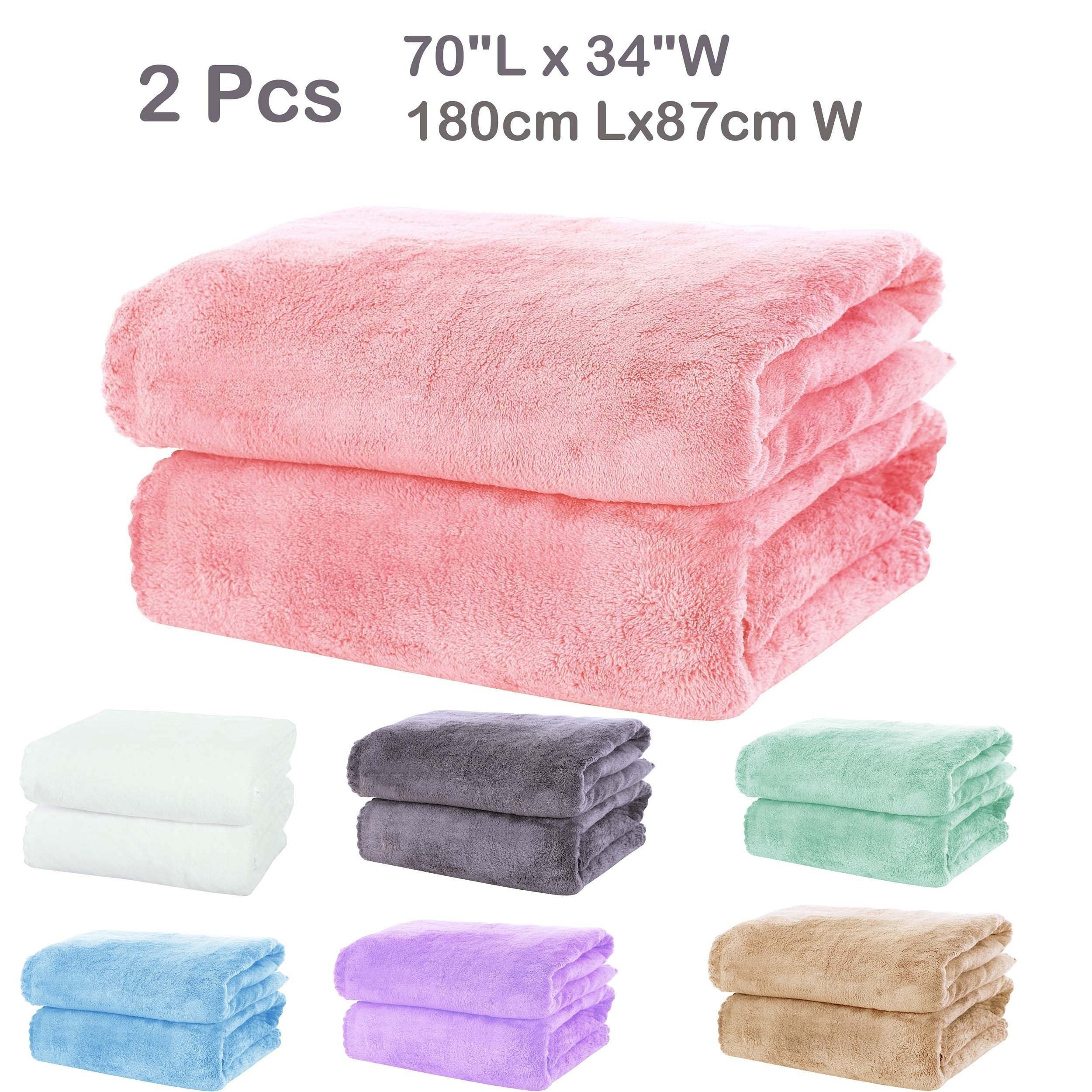 Fluffy Thick Coral Fleece Towels, Highly Absorbent And Super Soft Towel  Set, 2 Bath Towels, 2 Towels, 2 Square Towels, Polyester Fiber Bath Towels  Suitable For Bathing, Fitness, Bathroom, Sports, Yoga, Travel (multicolor)  - Temu
