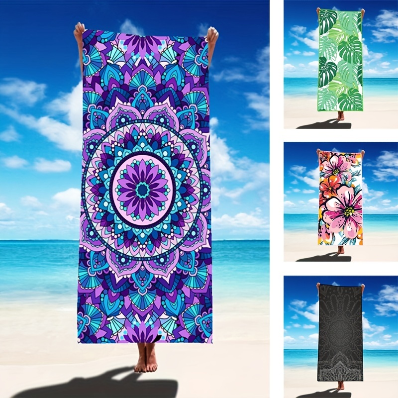 Xmmswdla Microfiber Beach Towels - Oversized Beach Blanket Towel Portable Ultra Soft Super Water Absorbent Multi-Purpose Beach Throw Towel for Adults