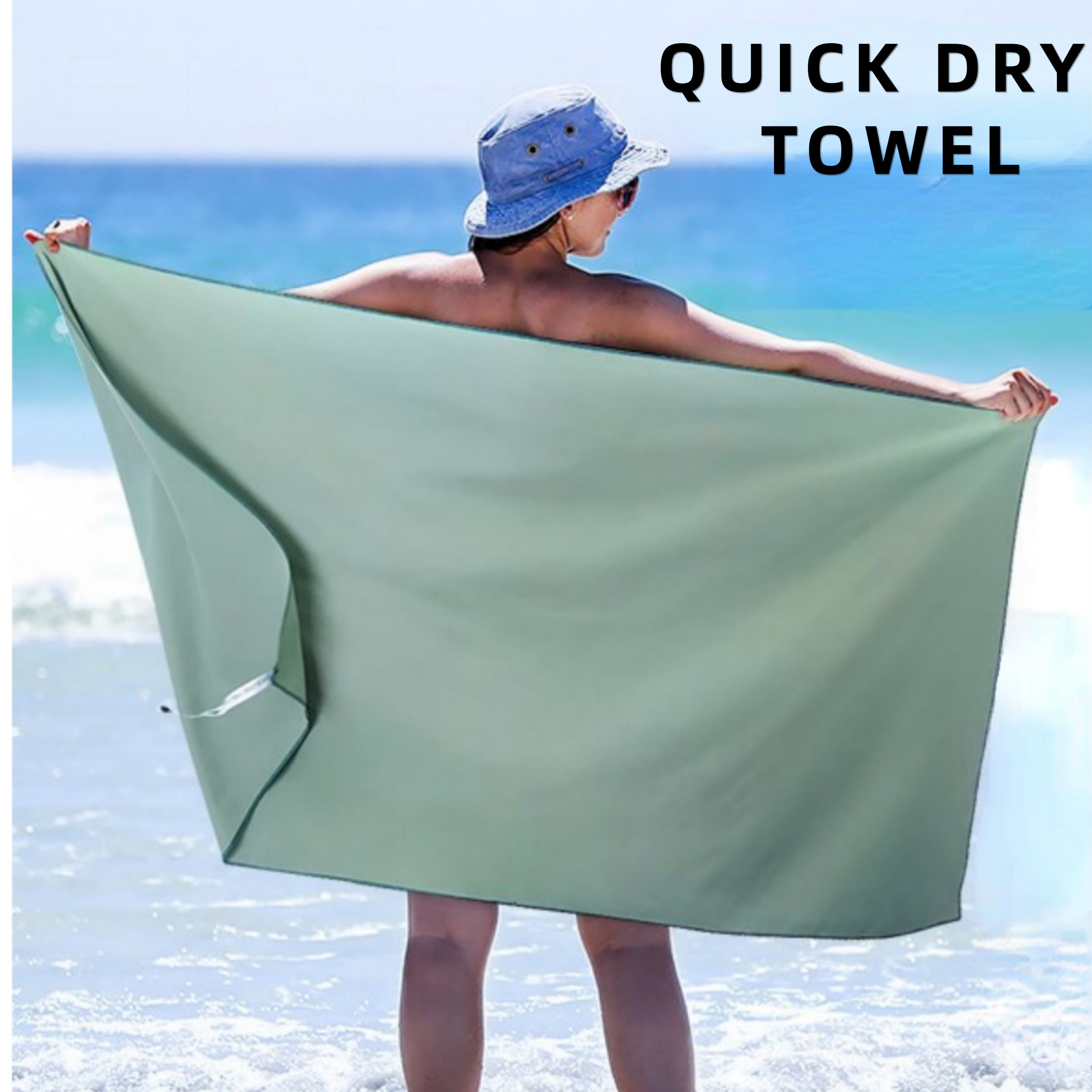 Comprar Toalla de baño de secado rápido para natación al aire libre, toalla  deportiva para playa, Fitness, Yoga, toalla de lana de doble cara Nano de  secado rápido