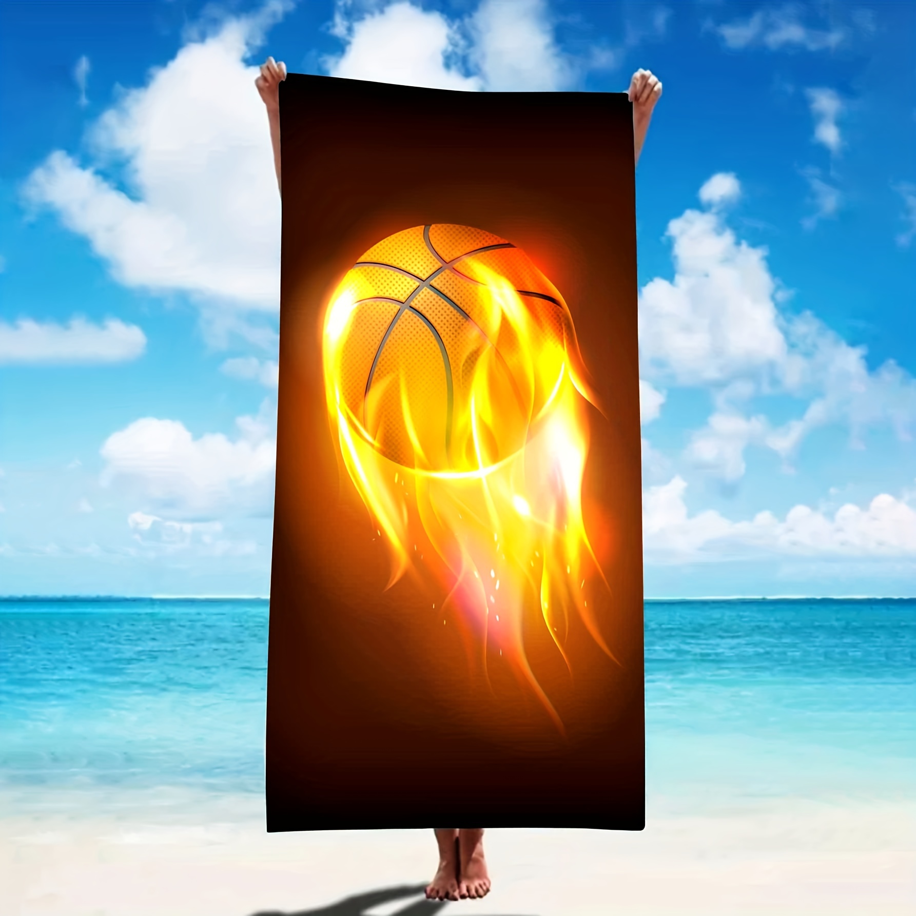 Soccer Ball Towels Bath Towel Microfiber Beach Towels Cool Oversized Towels  Extra Large Towels for Bathroom