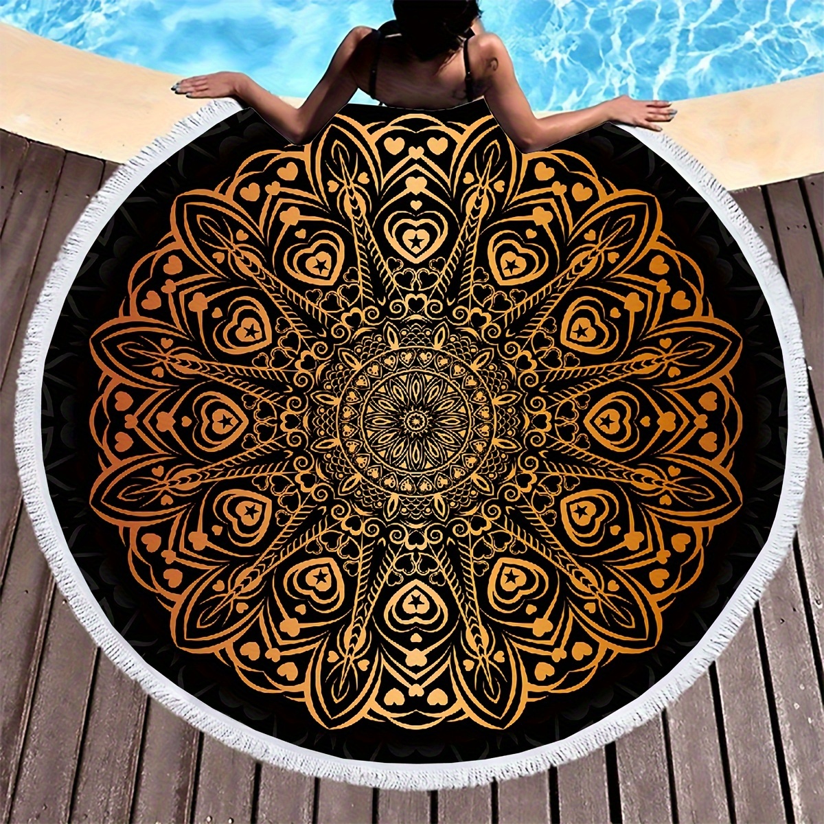 Circle beach towel hot sale