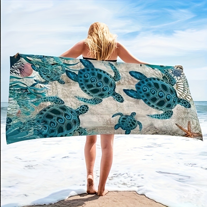  Toalla de playa de microfibra sin arena, toallas turcas de  viaje de secado rápido para adultos, mujeres y hombres, ligera, compacta de  microfibra para piscina, natación, yoga, 31.5 x 63 pulgadas 