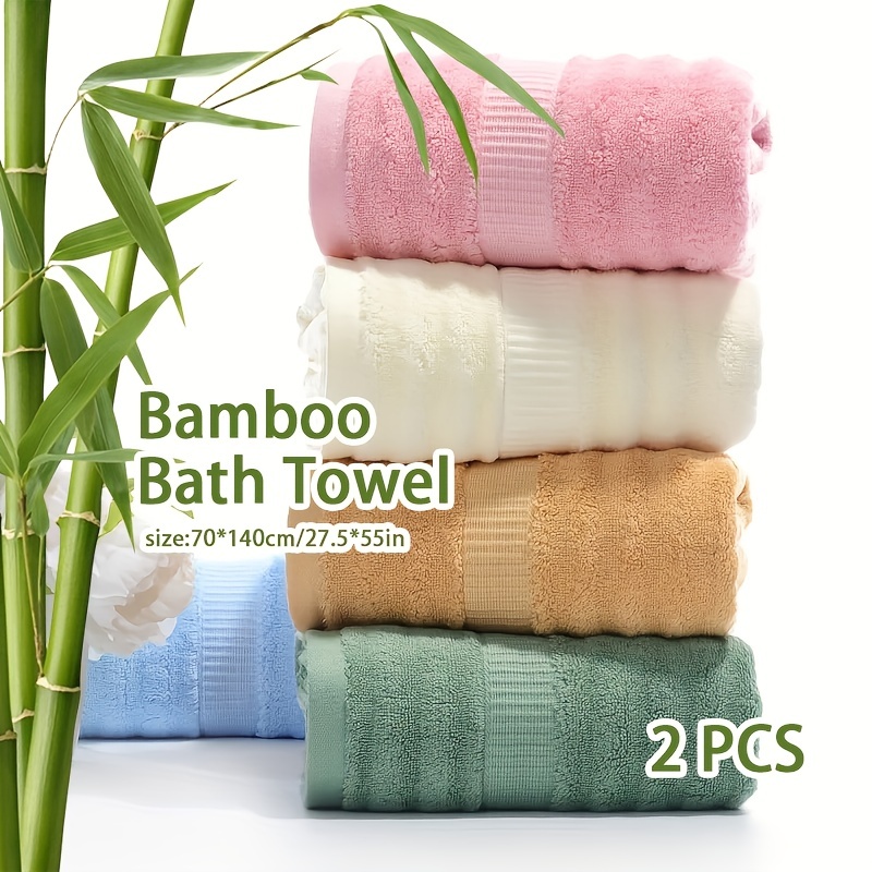 Conjunto 3 Toallas Fibra Bambú Incluye 1 Toalla Baño - Temu