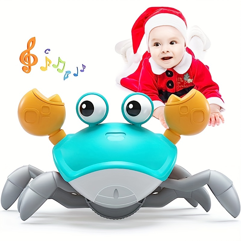 Orange Crawling Crab Baby Toy with Music and LED Light Up for Kids, Toddler  Interactive Learning Development Toy 