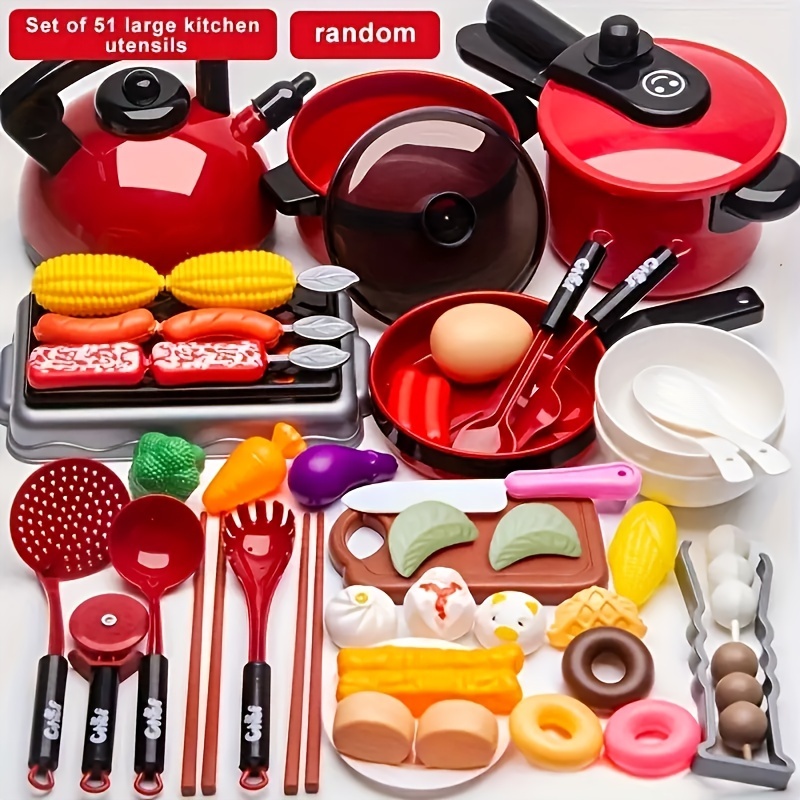 Mini Kitchen Toy Set With Simulated Home Appliances For 3-6 Years Old Kids  To Play House Cooking, With Random Accessories