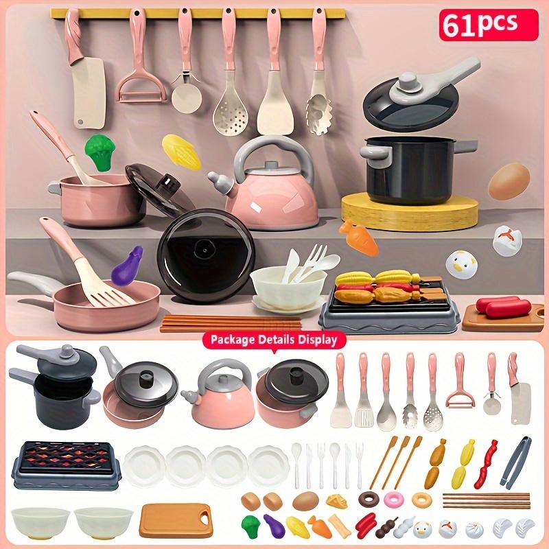 16/25/32Pcs Stainless Steel Miniature Cooking Set Simulation Tableware  Pretend Mini Children Kitchen Toys for Kids Boy Gift