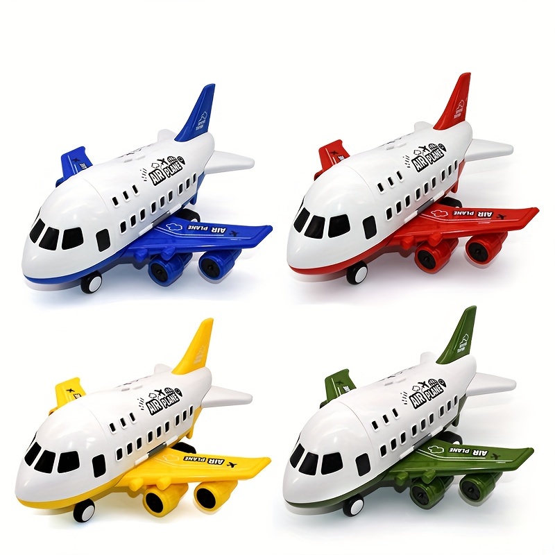 Avión de juguete modelo aviones de aleación de combate para niños con luces  intermitentes, sonido de jet real (amarillo)