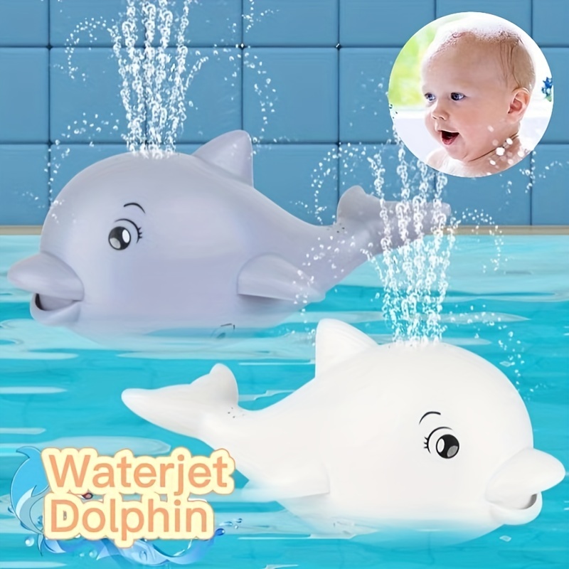 Baby Bath Toy Water Spray Net Fishing Shark Children's Animal Pinch Music  Floating Play Water Toy
