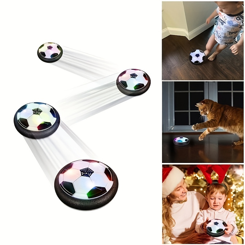 Ar power hover bola de futebol indoor brinquedo música colorida luz  piscando bola brinquedos crianças jogos
