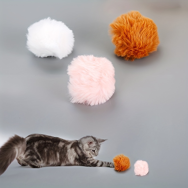 20 Pcs Christmas Cat Ball Toy Kitty Yarn Puffs Assorted Color