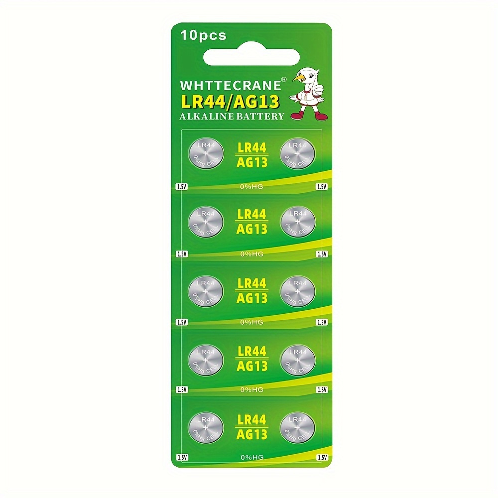  100 Pack AG13 LR44 Lr 44b l1154c SR44 Alkaline Batteries A76  357 303 1154 1.5 Volt Batteries Button Coin Cell Battery : Health &  Household