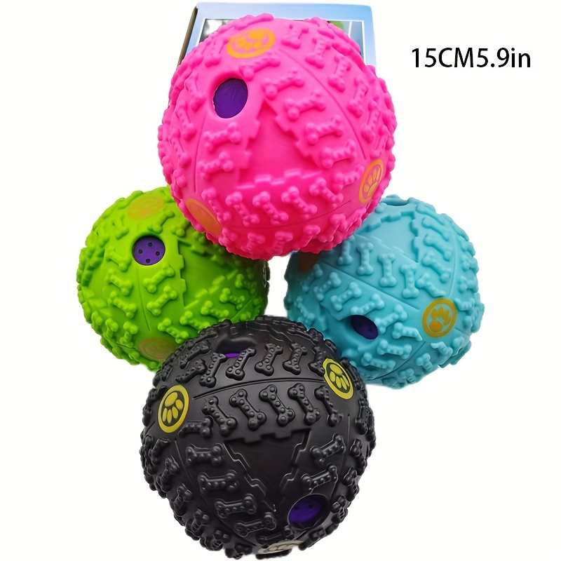 CREDIT 5 STAR Dog Toy Giggle Ball Interactive Dog Treat Toys Wobble Wiggle  Make Noise Dog Treat Toy, Food Puzzles, Squeaky Treat Ball for Puppy Small