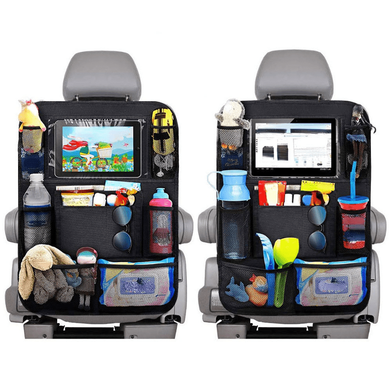 ONE PIX Organizador de coche para asiento trasero, bolsa de almacenamiento  con soporte para tablet para niños y niños, accesorios de viaje (1 unidad)