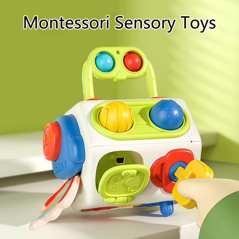 TOP BRIGHT Juguetes Montessori para niños de 1 año, juguetes de cubo de  actividades de madera, regalo de primer cumpleaños, juguete para bebé de 12  a