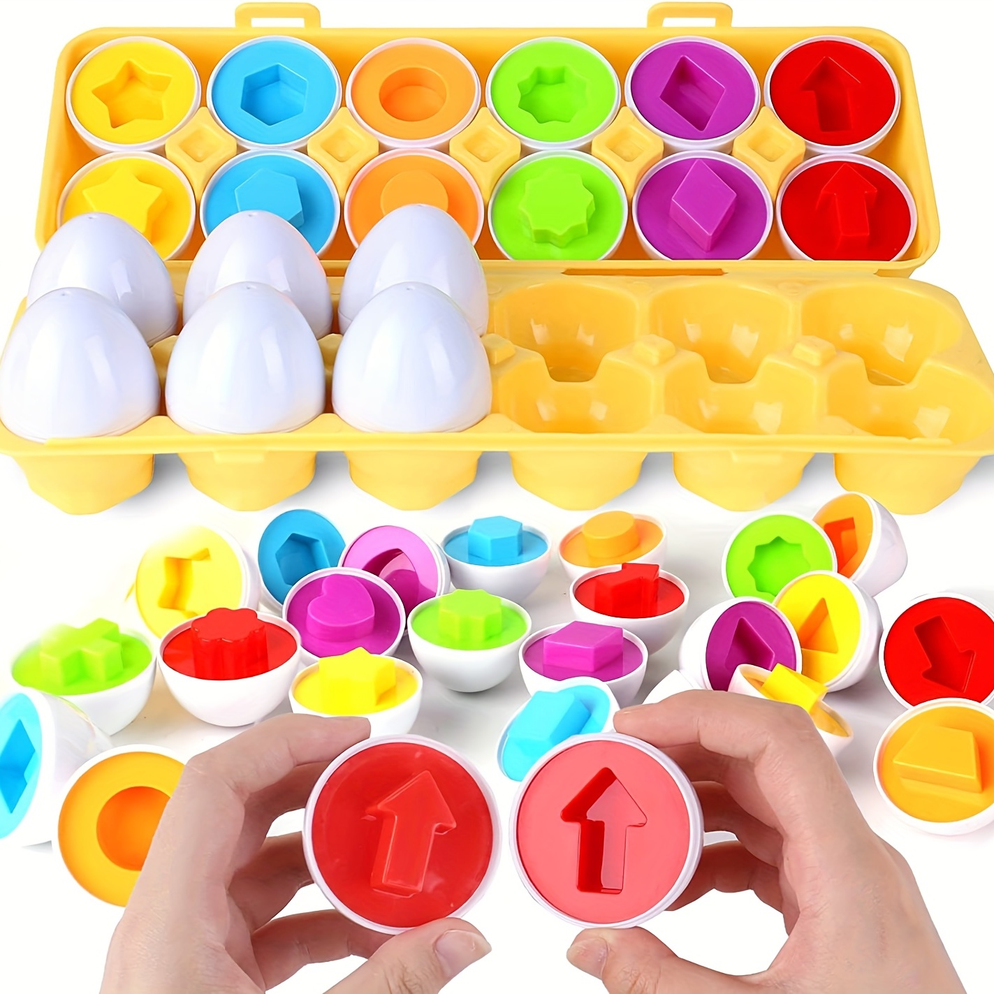 Color Matching Egg Set - Toddler Toys - Educational Color & Number  Recognition Skills Learning Egg Toy Egg Puzzle | Toys For Toddlers, Boys,  Girls, Kids