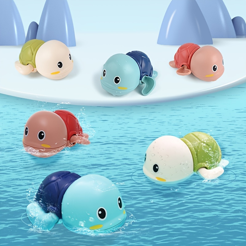 Bath Toys for Kids Ages 1-3, Floating Wind-up Baby Bathtub Toys for 1 Year  Old Boy, 7 Pack Cute Swimming Turtle Toddler Toys for Baby Shower Beach