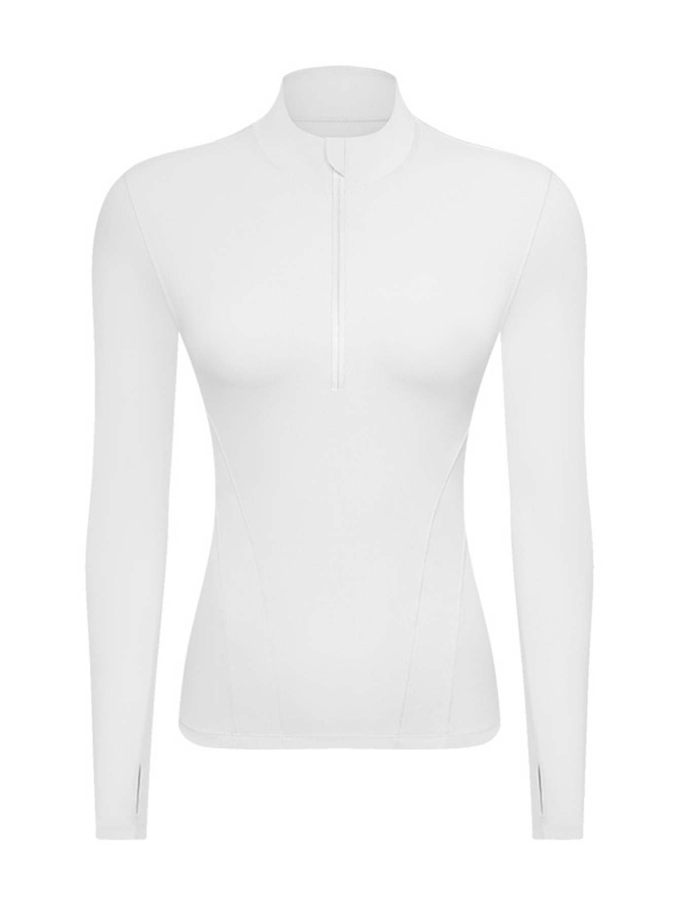 Winter New Double Sided Nylon Half Zip Stand Neck Yoga Jacket