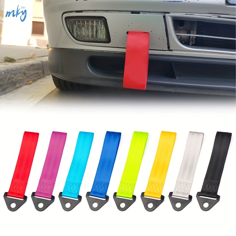 What are those colorful straps hanging off the rear tow hook of