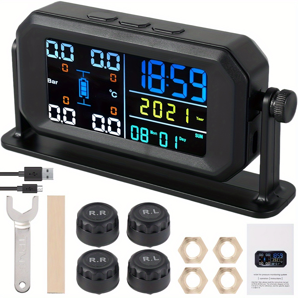 Car Tpms Cigarette Lighter Tire Pressure Monitoring - Temu