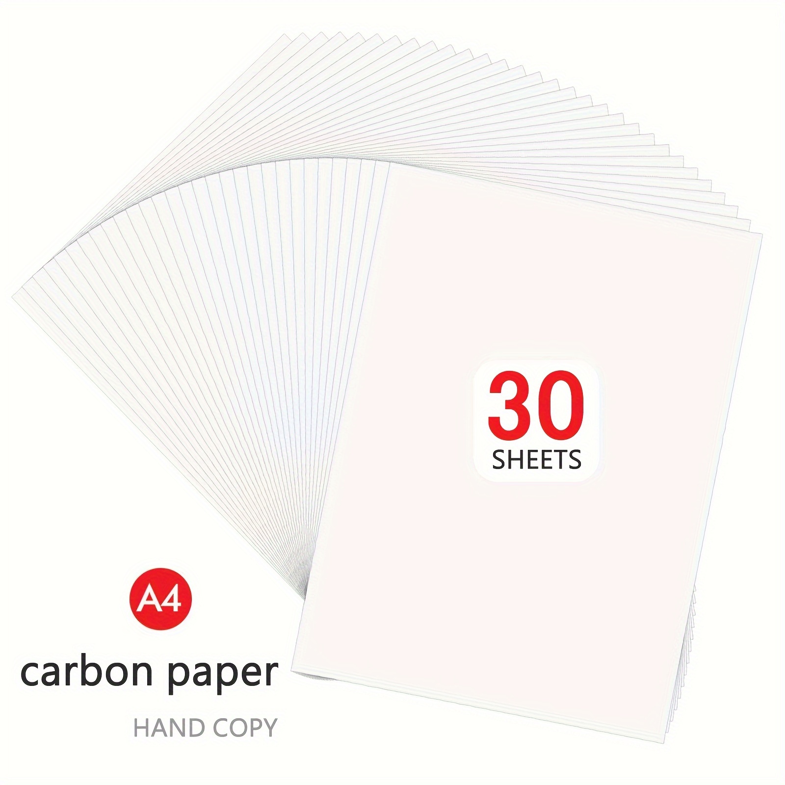 30pcs White Carbon Transfer Paper For Wood Burning Craft, Paper, Canvas And  Other Art Craft Surfaces A4 Size 8.27 X 11.81 Inch