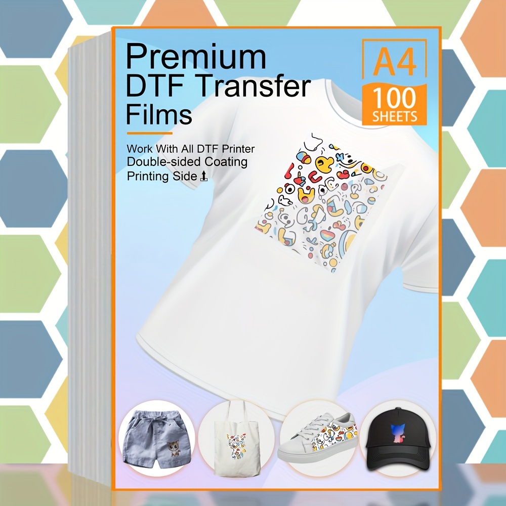 HTVRONT 10pc A3(11.7 inch x 8.3 inch) DTF Transfer Film for Sublimation Paper with Dark Fabric, Size: 21*29.7cm