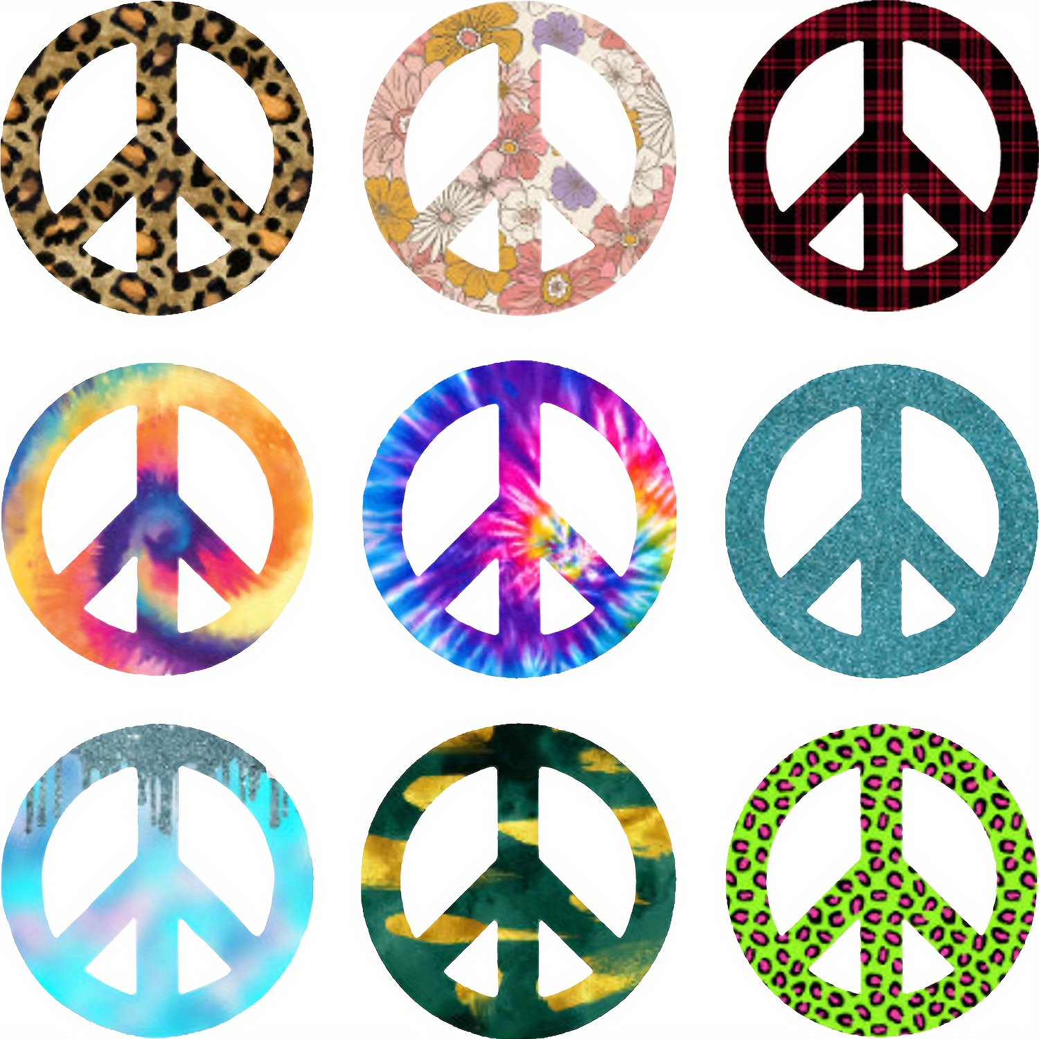 Rainbow Peace Symbol Patches Diy Stickers Embroidery - Temu