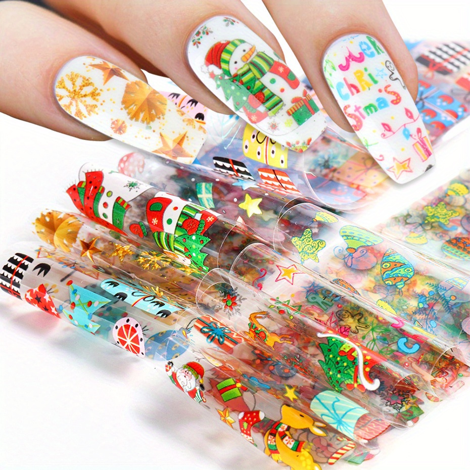 10 x CUTE MANDALA Nail Art Foils Nail Transfer Foil Decal Sticker