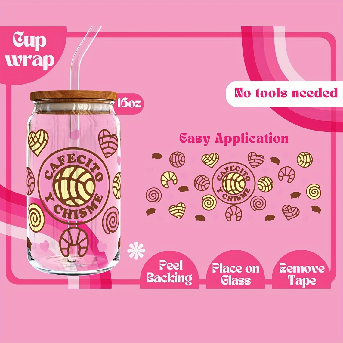 4/6pcs UV DTF Cup Wrap Decals For Any Hard Surface, 3D AI Cute Animal  Design Rub On Transfers For Crafting, UV DTF Transfer Sticker Waterproof  Sticker