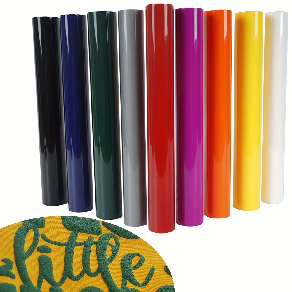 Soft Metallic Foil Heat Transfer Vinyl Bundle: 6 Pack 12 x 1 Yard Pack,  Iron on Vinyl for T-Shirt, 6 Assorted Colors for All Cutter Machines and  Heat