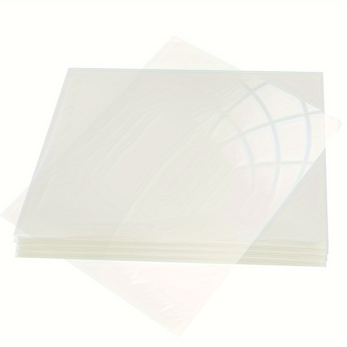 Papel adhesivo de vinilo imprimible para impresora de inyección de tinta,  transparente escarchado, semitransparente, 15 hojas autoadhesivas, papel