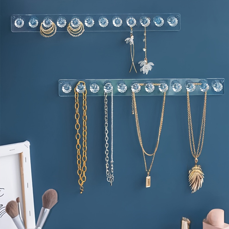 Acrylic Jewelry Wall Hanger Necklace Holder Organizer Wall Mount Hanging  Bracke