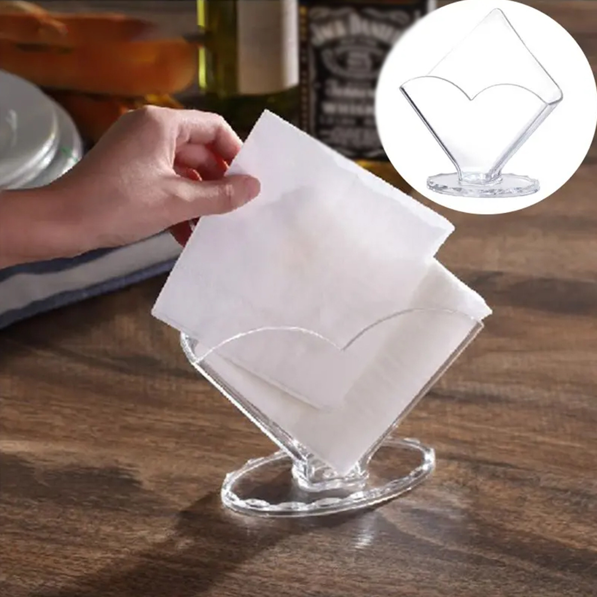 Square Tissue Iron Storage Rack Simple Retro Paper Napkin Holder Cafe Hotel  Restaurant Tissue Paper Organizer